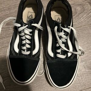 Vans Womens Black and White Sneakers